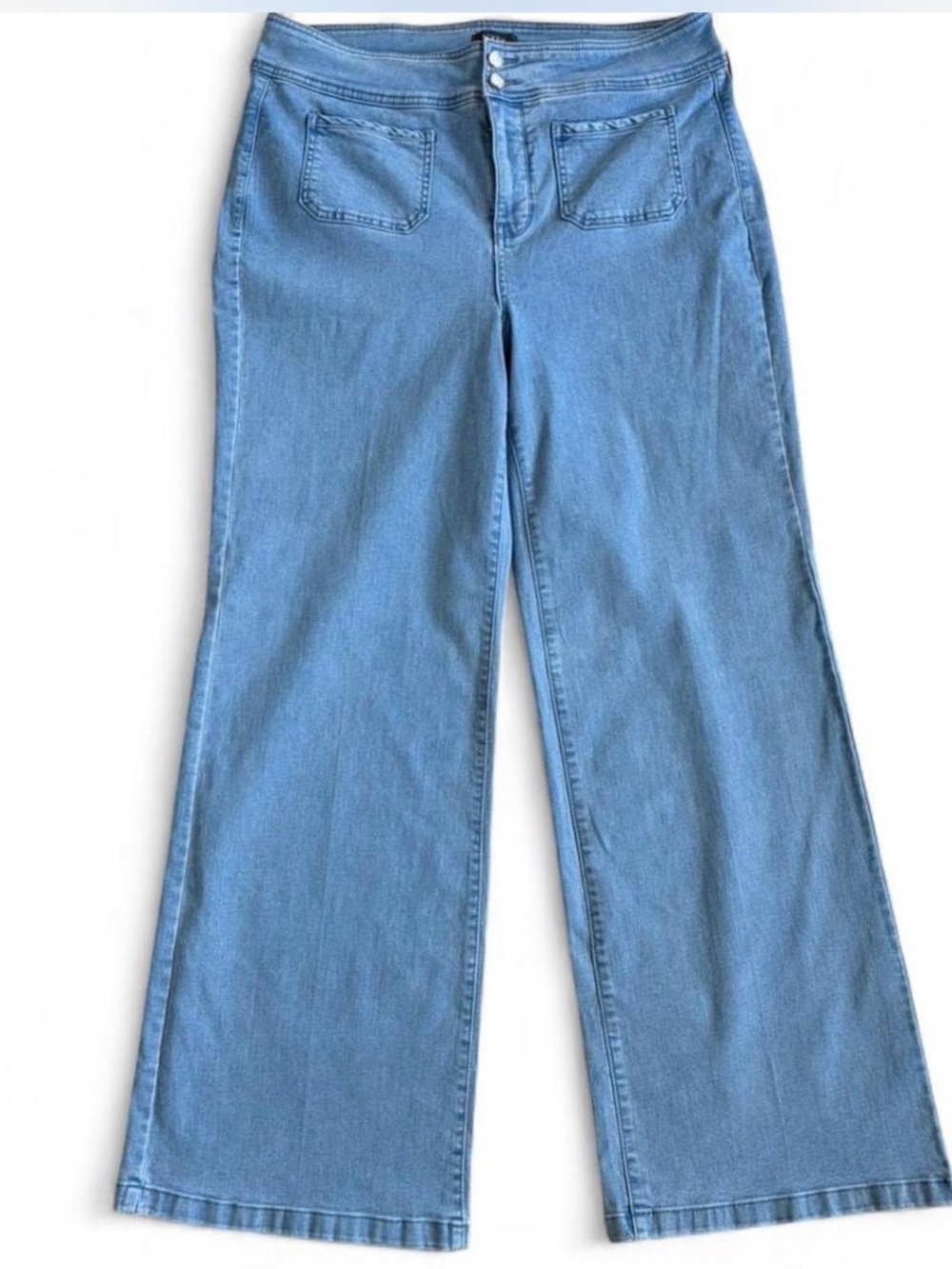 NYDJ Light Blue Wide Leg Sailor High-Rise Jeans
